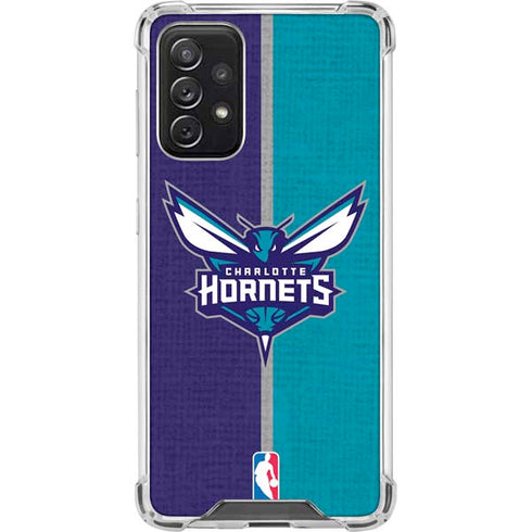 NBA Charlotte Hornets Canvas Galaxy A72 5G Clear Case